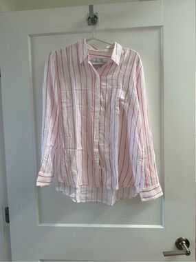 Rails Charli shirt white pink pineapple stripes, small